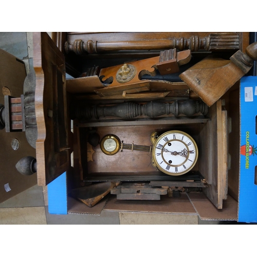 388 - Assorted clock parts