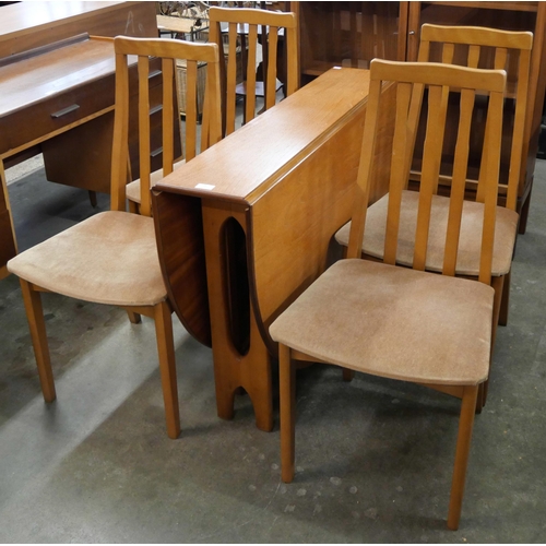 48 - A Jentique 507 model teak drop leaf table and four chairs