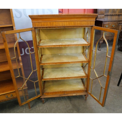 87 - An Edward VII Sheraton Revival satinwood two door bookcase