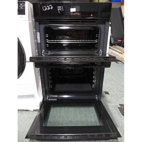 3180 - Karlson Black Double Oven - Missing Shelves ( TFTDOVBK)  (H888xW595xD546), original RRP £998.33 inc.... 