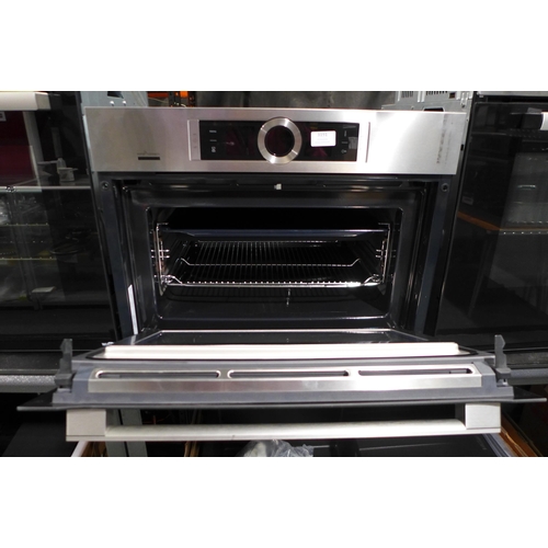 3191 - Bosch Serie 8 Compact Oven with Microwave With Home Connect  H455xW595xD548, model no -CMG656BS6B, O... 