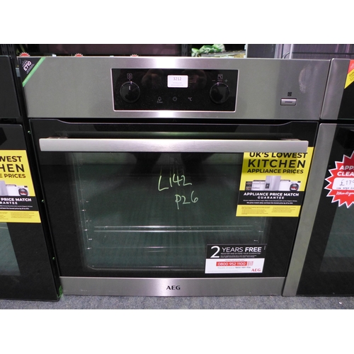 3212 - AEG Multifunction Pyrolytic Single Steam Oven H594xW595xD567, model no -BPS355020M, Original RRP £71... 