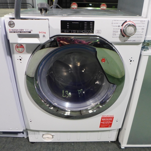 3215 - Hoover H-Wash & Dry 300 Lite Integrated Washer Dryer ( 9+5KG/ Model HBDS495D1ACE)   H820xW600xD530, ... 