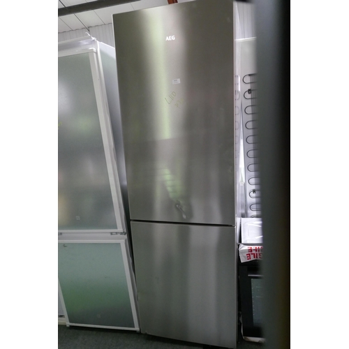 3235 - AEG Freestanding 60/40 Fridge Freezer Dinted Door (Frost Free)  - Model RCB632E2MX H1860xW595xD650, ... 