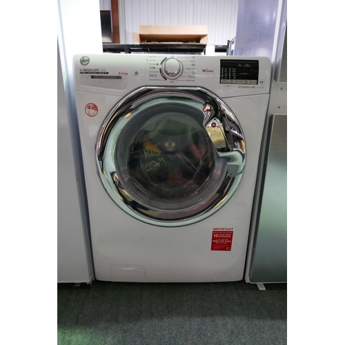 3243 - Hoover H-Wash/Dry 300 Freestanding Washer Dryer (9+6kg) H850xW600xD520, model no -H3DS 4965DACE, Ori... 