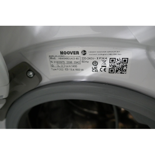 3252 - Hoover Integrated Washing Machine (9kg)  - Missing Detergent Cover - H820xW600xD525, model no -HBWS ... 