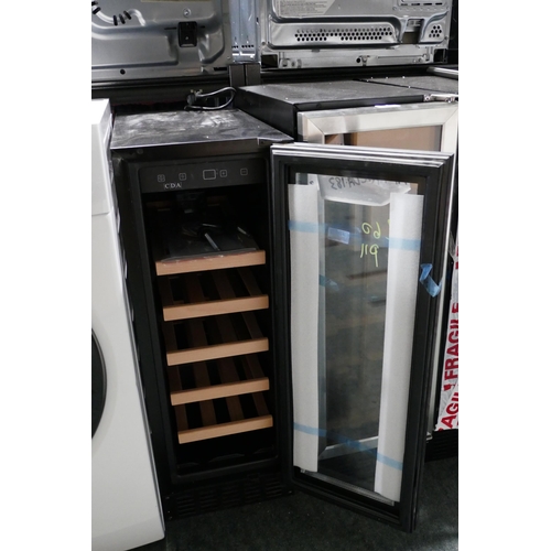 3255 - CDA Under Counter Wine Cooler H820xW295xD570, model no -FWC304BL, Original RRP £358.33 inc VAT (425-... 