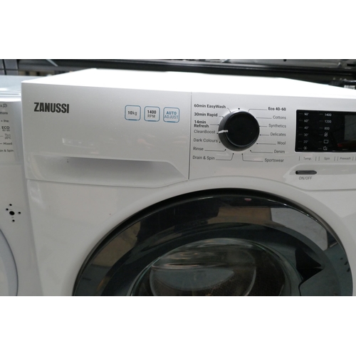 3256 - Zanussi Freestanding Washing Machine (10kg) - Model ZWF142F1DG, (H847xW597xD658), original RRP £374.... 