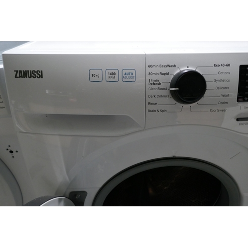 3256 - Zanussi Freestanding Washing Machine (10kg) - Model ZWF142F1DG, (H847xW597xD658), original RRP £374.... 