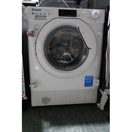 3263 - Candy Smart Integrated Washer Dryer (9+5kg) (H820xW600xD525) - model no.:- CBD 495D1WE, original RRP... 