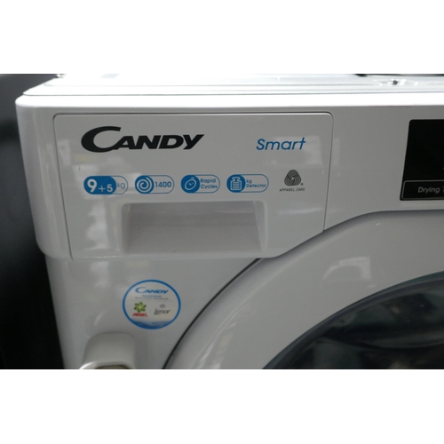 3263 - Candy Smart Integrated Washer Dryer (9+5kg) (H820xW600xD525) - model no.:- CBD 495D1WE, original RRP... 