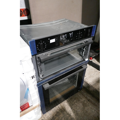 3276 - Neff N50 Built In Pyrolytic Double Oven - Broken Door/ Missing Shelves - Model U2ACM7HGOB, (H888xW59... 