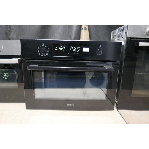 3285 - Zanussi  Black Compact Multifunction Microwave Oven - Missing Shelves - Model ZVENM6KN   H455xW595xD... 