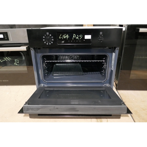 3285 - Zanussi  Black Compact Multifunction Microwave Oven - Missing Shelves - Model ZVENM6KN   H455xW595xD... 