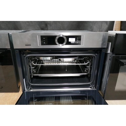 3286 - Bosch Compact Steam Oven With Home Connect  H455xW595xD548, model no -CSG656BS6B, Original RRP £1204... 