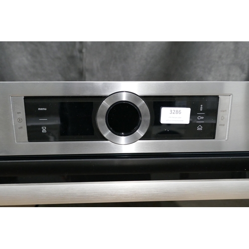 3286 - Bosch Compact Steam Oven With Home Connect  H455xW595xD548, model no -CSG656BS6B, Original RRP £1204... 