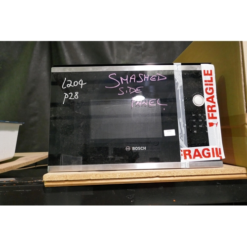 3292 - Bosch Series 4 Wall Microwave, (smashed Control panel) (4194-204) *This lot is subject to VAT