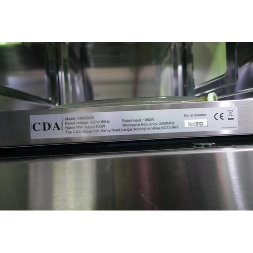 3295 - CDA  Wall Microwave H382xW595xD300, model no -VM550SS, Original RRP £215.83 inc VAT (425-159) * This... 