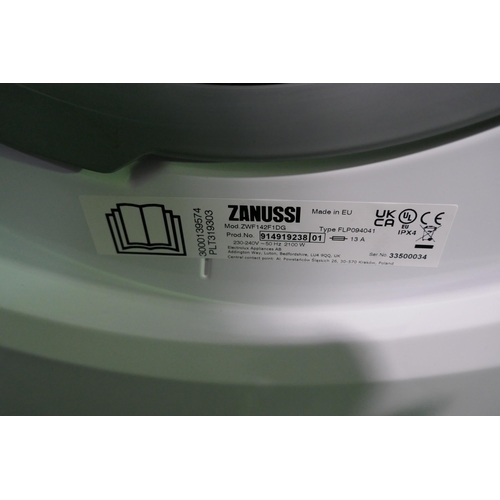 3320 - Zanussi  Freestanding Washing Machine (10kg) - Model ZWF142F1DG, H847xW597xD658, Original RRP £374.1... 