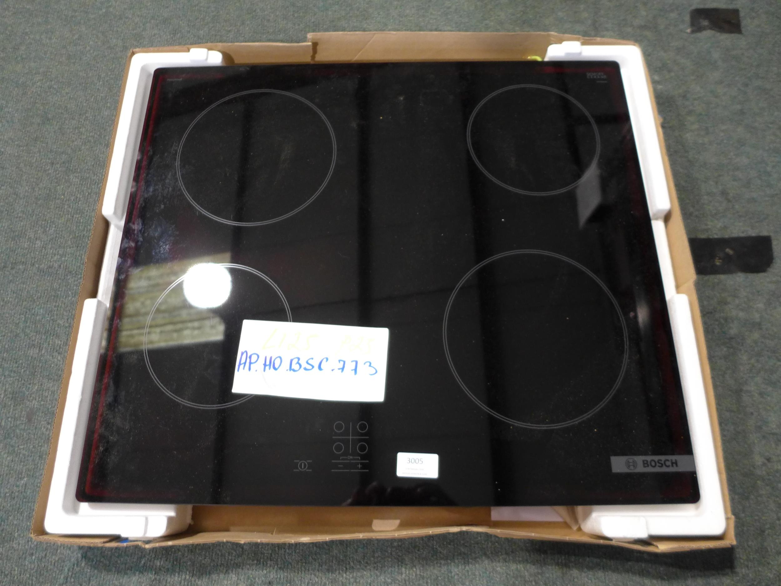 Bosch Ceramic 4 Zone Hob H45xW592xD522 model no PKE61RAA8B