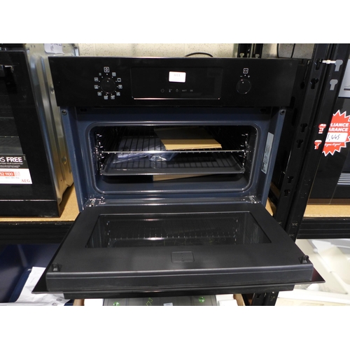 3013 - Zanussi  Black Compact Multifunction Oven with Microwave - model ZVENM6KN,  H455xW595xD567, Original... 