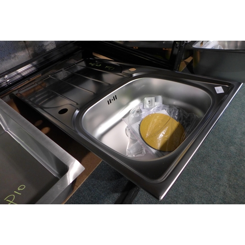 3022 - UKINOX Metal Sink With Drainer (425-203) *This lot is subject to VAT