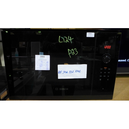 3029 - Bosch Serie 4 Wall Microwave Oven H382xW594xD317, model no -BFL523MB0B, Original RRP £307.50 inc VAT... 