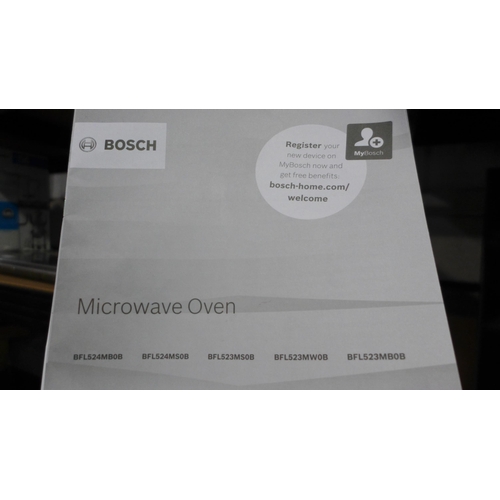 3029 - Bosch Serie 4 Wall Microwave Oven H382xW594xD317, model no -BFL523MB0B, Original RRP £307.50 inc VAT... 