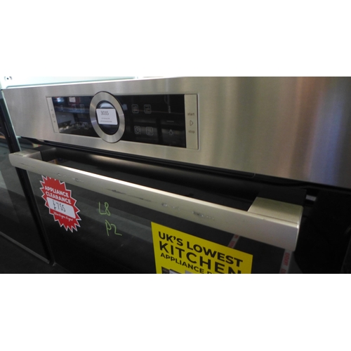 3035 - Bosch Series 8 Compact Oven with Microwave  H455xW595xD548, model no. -CMG633BS1B, Original RRP £807... 