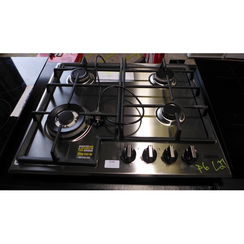 3046 - Zanussi  Easy Cook Gas 4 Burner Hob,  H40xW595xD510, model no -ZGNN645X, Original RRP £165.83 inc VA... 