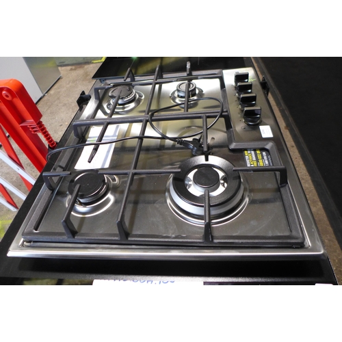 3046 - Zanussi  Easy Cook Gas 4 Burner Hob,  H40xW595xD510, model no -ZGNN645X, Original RRP £165.83 inc VA... 