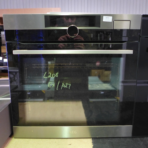 3071 - AEG Single Steam oven, Model BSK892330M (425-208) *This lot is subject to VAT