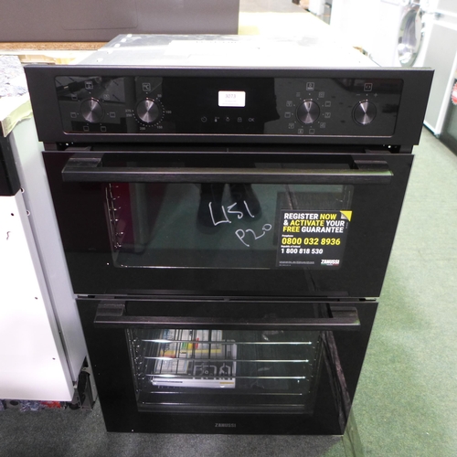 3073 - Zanussi Built-in Double Oven with AirFry - model ZKCNA7KN (H888xW594xD568), original RRP £540.84 inc... 