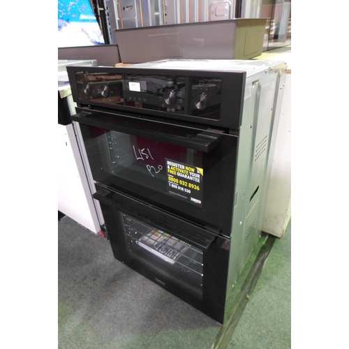 3073 - Zanussi Built-in Double Oven with AirFry - model ZKCNA7KN (H888xW594xD568), original RRP £540.84 inc... 