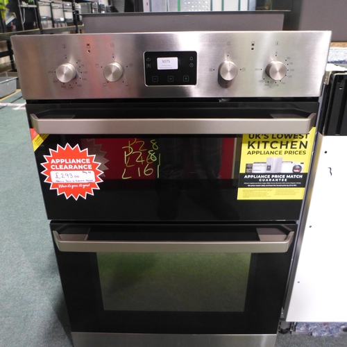 3075 - Matrix  Built-In Electric Double Oven H888xW595xD564, model no -MD921SS, Original RRP £365.00 inc VA... 