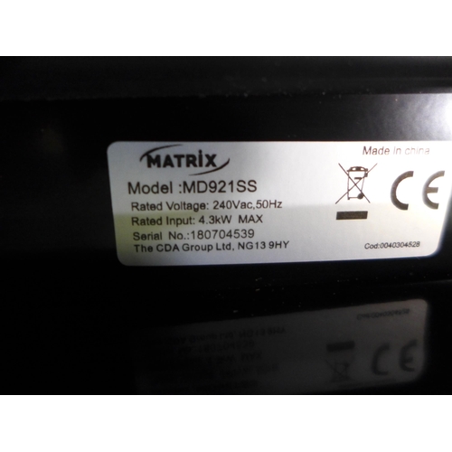 3075 - Matrix  Built-In Electric Double Oven H888xW595xD564, model no -MD921SS, Original RRP £365.00 inc VA... 