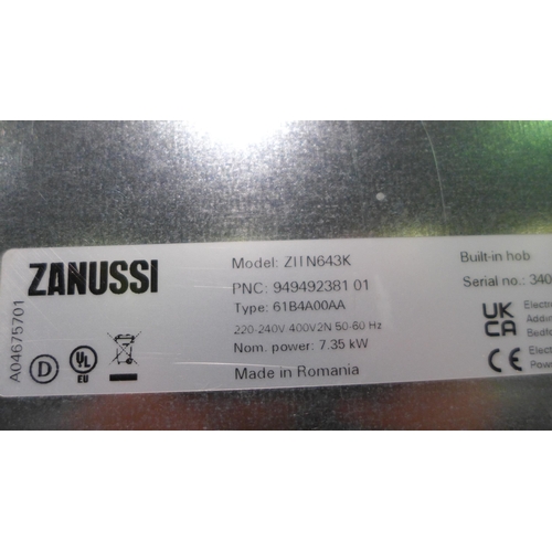 3082 - Zanussi Hob2Hood 4 Zone Induction Hob (H44xW590xD520) - model no.:- ZITN643K, original RRP £249.17 i... 