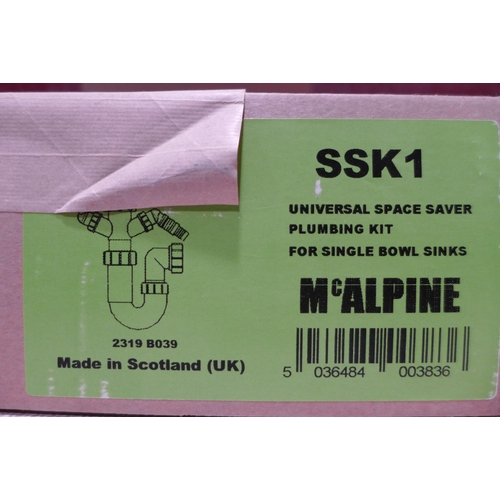 3087 - Mcalpine Space Saver Plumbing Kit ( For Single Bowl) (425-191) * This lot is subject to VAT