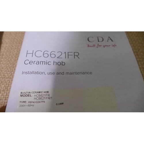 3092 - CDA 4 Zone Ceramic Hob  H55xW576xD518, model no- HC6621FR, Original RRP £190.83 inc VAT (425-13) * T... 