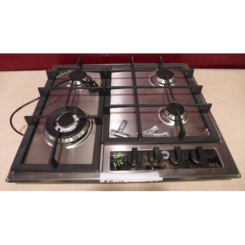 3094 - AEG  Built In Gas 4 Burner Hob H40xW595xD510, model no -HGB64420YM, Original RRP £420 inc VAT (425-8... 