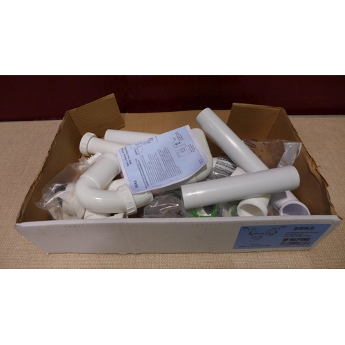 3102 - Mcalpine Universal Space Saver Plumbing Kit (For 2 Bowl Sink) Model  SSK2, Original RRP £16.66 inc V... 