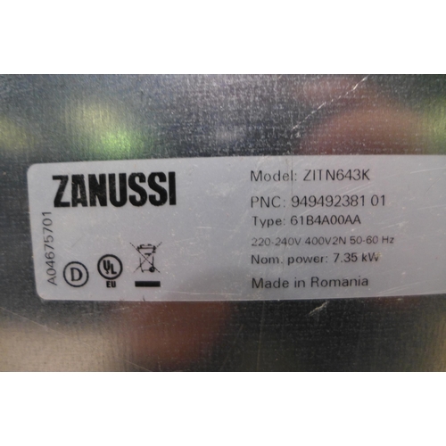 3105 - Zanussi Hob2Hood Induction 4 Zone Hob (H44xW590xD520) - model no.:- ZITN643K, original RRP £249.17 i... 