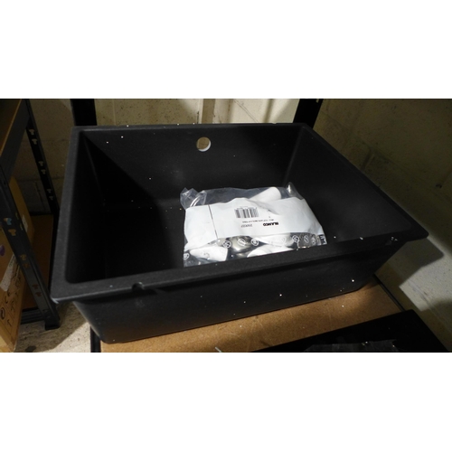 3130 - Black Composite Undermount Sink (425-224) *This lot is subject to VAT