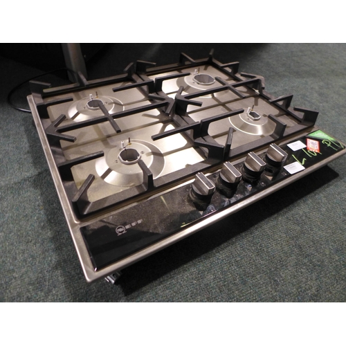 3137 - Neff Black Gas 4 Burner Hob - Burners Missing Model T26DA49NO (425-101) * This lot is subject to VAT