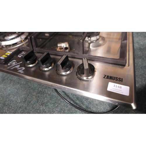 3148 - Zanussi Gas 4 Burner Hob Model: ZGNN645X (4194-248) *This lot is subject to VAT