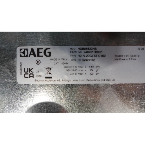 3152 - AEG Dual Fuel 5 Zone Hob ( Missing Burners) - Model HDB95623NB (H47xW880xD520), original RRP £815.84... 