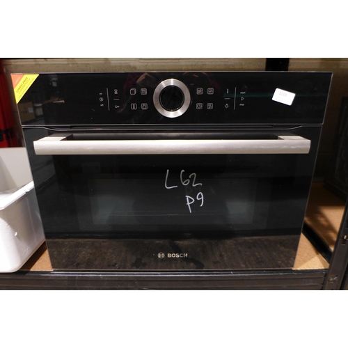 3155 - Bosch Series 8 Compact Oven with Microwave/Grill (H455xW595xD548) - model no.:- CMG633BB1B, original... 