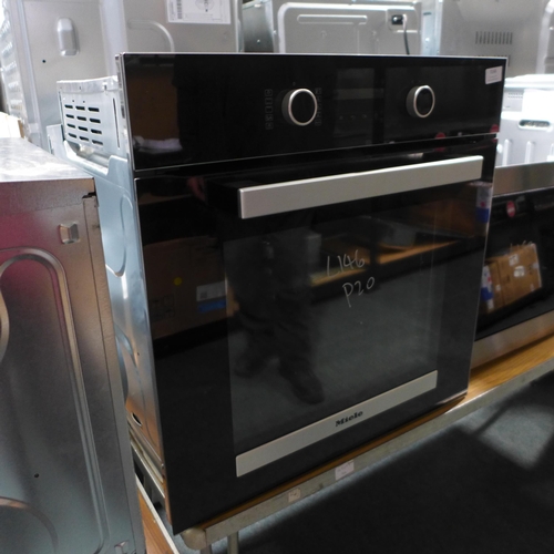 3166 - Miele Single Pyrolytic Oven - Missing Shelves - Model H2465BP (H596xW595xL568), original RRP £832.5 ... 