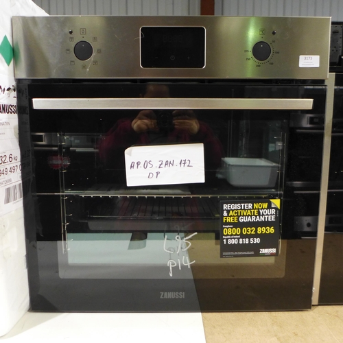 3173 - Zanussi Single Multifunction Oven (H589xW594xD568) - model no.:- ZOHNX3X1, original RRP £265.83 inc.... 