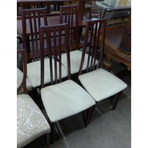 72A - A set of four Morris Furniture mahogany dining chairs